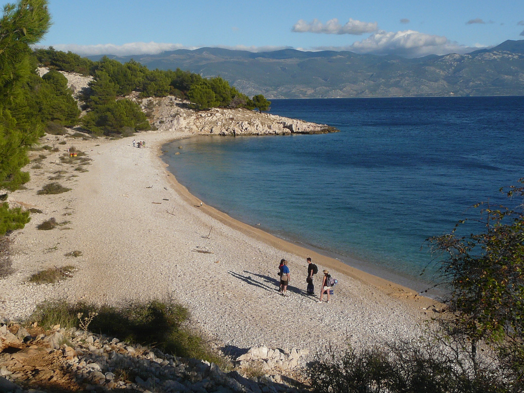 Strand auf der Insel Krk: Urlaub in Kroatien
